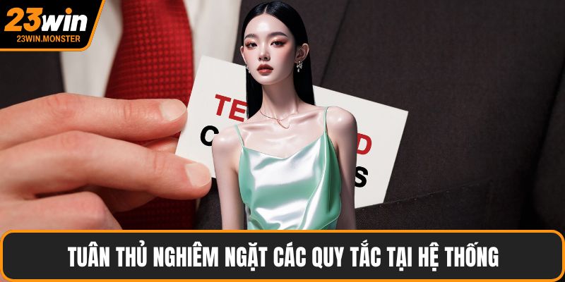 Tuân thủ nghiêm ngặt các quy tắc tại hệ thống